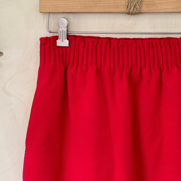 J. CREW Mercantile Sidewalk Skirt Size 2 Red Polyester Blend Crepe - Picture 3 of 9